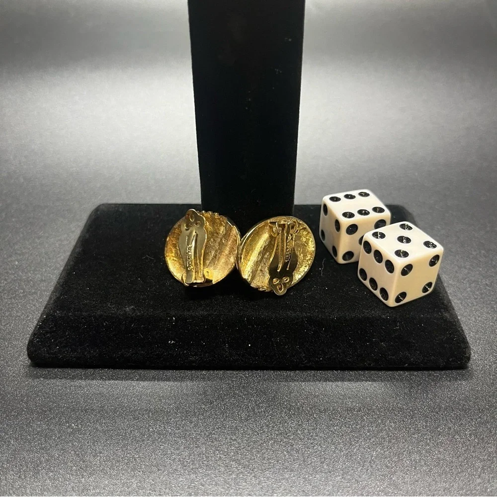 Vintage Givenchy Gold Tone Clip Earrings